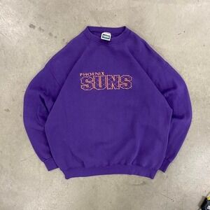 Vintage Phoenix Suns Tultex NBA Purple Embroidery Crewneck 90s Arizona Sports XL